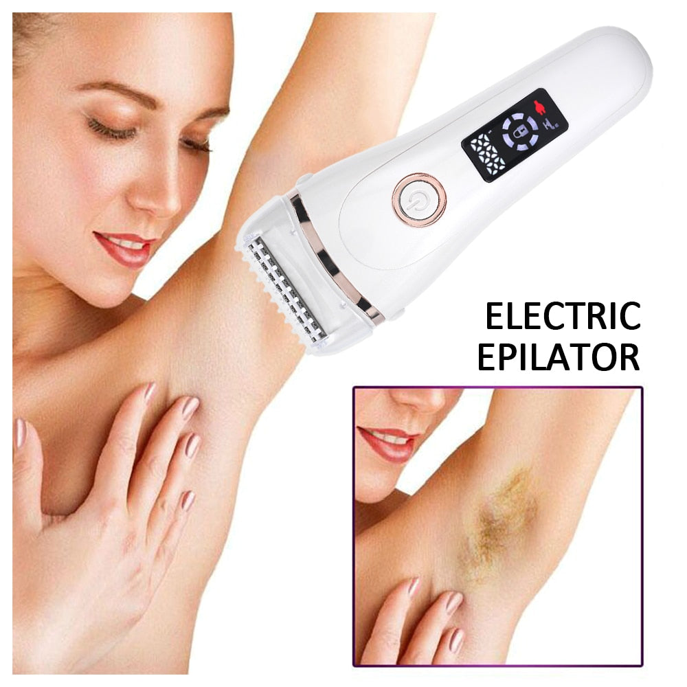 Electric Razor Painless Lady Shaver For Women Bikini Trimmer Whole Body Waterproof USB Charging Electric Shaver Women - Virtual Blue Store