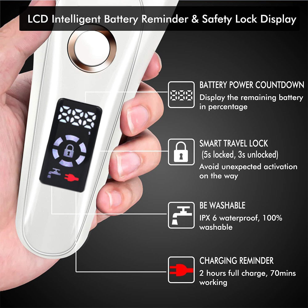 Electric Razor Painless Lady Shaver For Women Bikini Trimmer Whole Body Waterproof USB Charging Electric Shaver Women - Virtual Blue Store