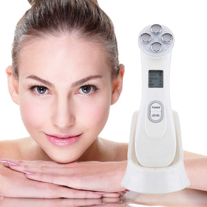 5 in 1 Face Massager LED Skin Tightening Mesotherapy Facial Skin Care Face Skin Rejuvenation Remover Wrinkle - Virtual Blue Store