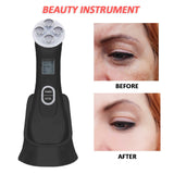 5 in 1 Face Massager LED Skin Tightening Mesotherapy Facial Skin Care Face Skin Rejuvenation Remover Wrinkle - Virtual Blue Store