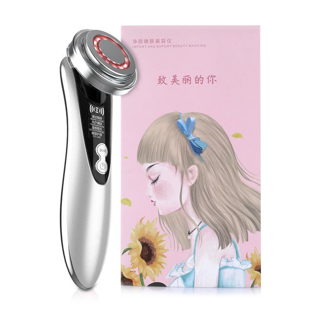 5 in 1 Face Massager LED Skin Tightening Mesotherapy Facial Skin Care Face Skin Rejuvenation Remover Wrinkle - Virtual Blue Store
