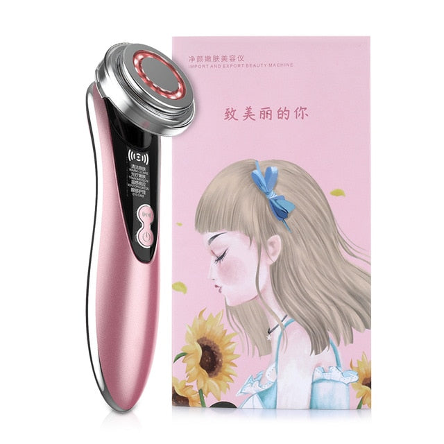 5 in 1 Face Massager LED Skin Tightening Mesotherapy Facial Skin Care Face Skin Rejuvenation Remover Wrinkle - Virtual Blue Store