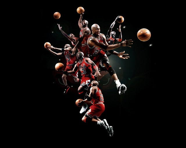 Lot style Choose Michael Jordan Basketball Stars Art print Silk poster Home Wall Decor - Virtual Blue Store