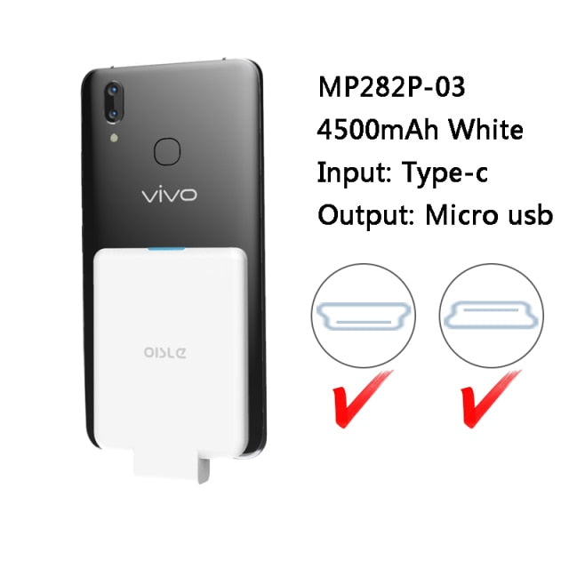 OISLE mini Power Bank Ultra-thin Portable External Backup For iPhone 11 12 X Samsung S8 Xiaomi 8 Huawei P20 Battery Charger Case - Virtual Blue Store