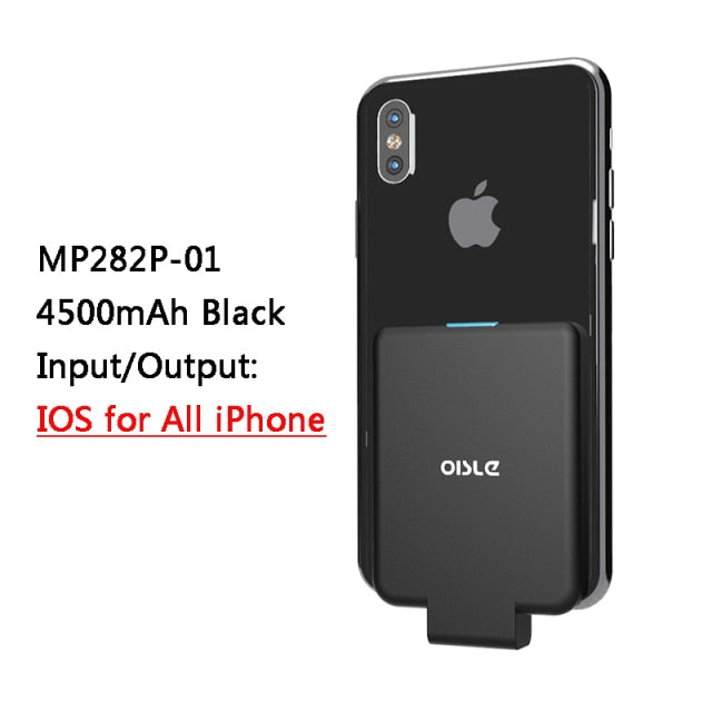OISLE mini Power Bank Ultra-thin Portable External Backup For iPhone 11 12 X Samsung S8 Xiaomi 8 Huawei P20 Battery Charger Case - Virtual Blue Store
