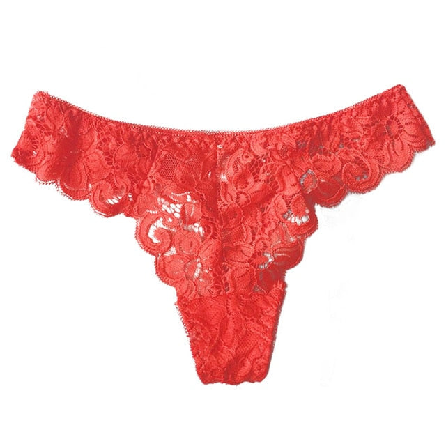 VDOGRIR Sexy Women Lace Panties Underwear Seamless Thongs G-String Solid Female Fashion Briefs Low Rise Lady Lingerie Underpants - Virtual Blue Store