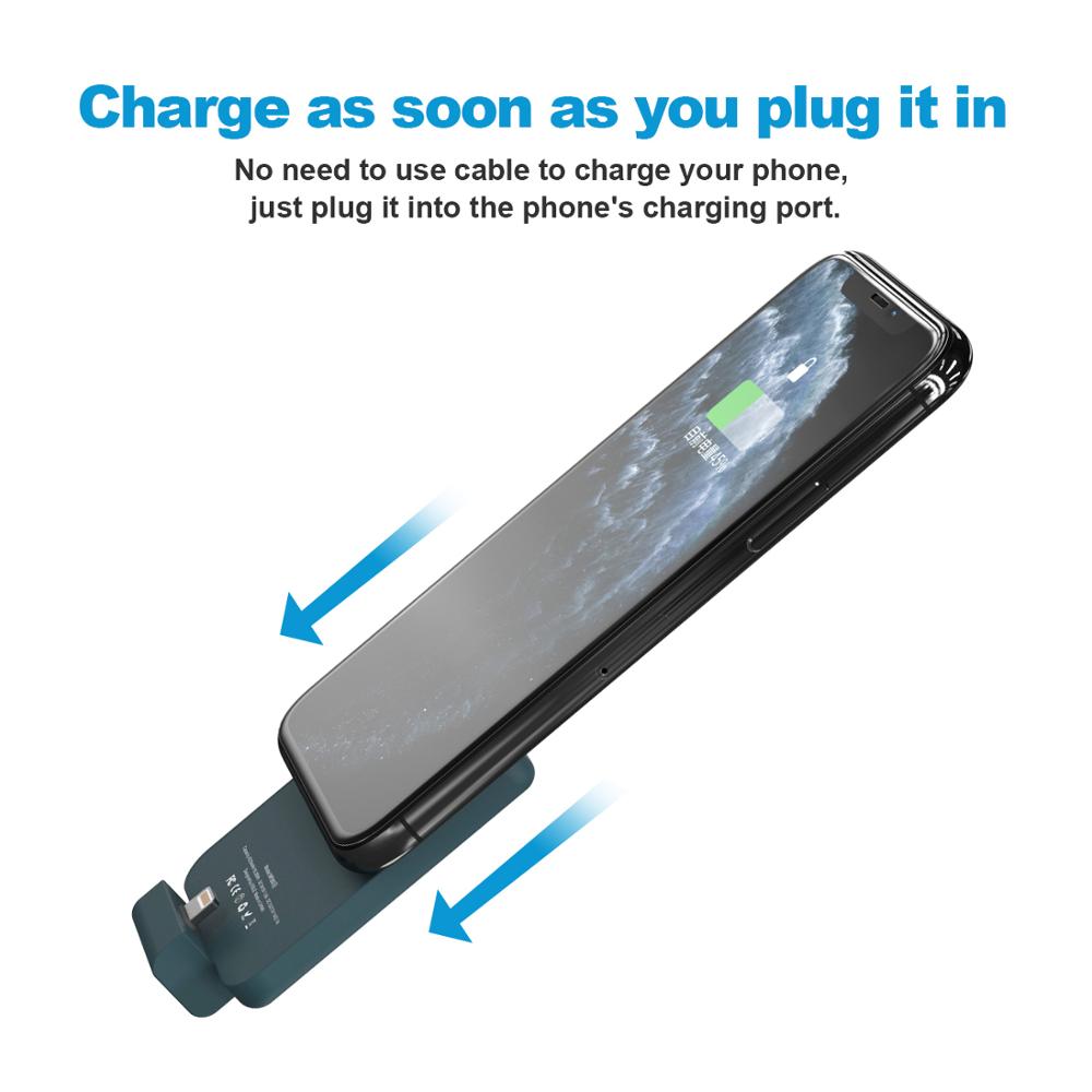 OISLE 4225mah mini portable mobile power bank for iphone X 11 12 battery case for Samsung S10/S9/s20 FOR Huawei p30/P20 PRO/P40 - Virtual Blue Store