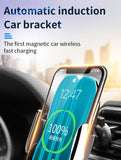 Automatic 15W Fast Car Wireless Charger for Samsung S20 S10 iPhone 12 11 XS XR 8 Magnetic USB Infrared Sensor Phone Holder Mount - Virtual Blue Store