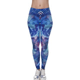 Women Fashion Legging Aztec Round Ombre Printing leggins Slim High Waist Leggings Woman Pants /40 - Virtual Blue Store