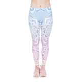 Women Fashion Legging Aztec Round Ombre Printing leggins Slim High Waist Leggings Woman Pants /40 - Virtual Blue Store