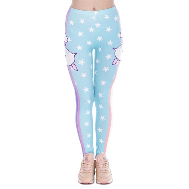 Women Fashion Legging Aztec Round Ombre Printing leggins Slim High Waist Leggings Woman Pants /40 - Virtual Blue Store