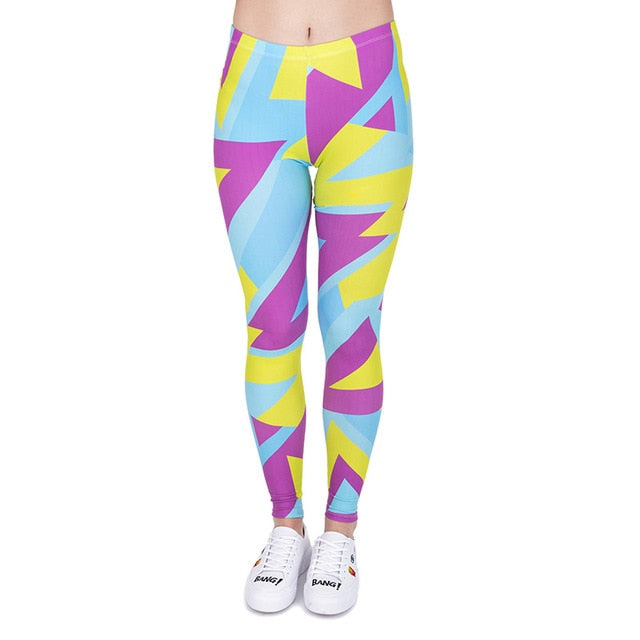 Women Fashion Legging Aztec Round Ombre Printing leggins Slim High Waist Leggings Woman Pants /40 - Virtual Blue Store