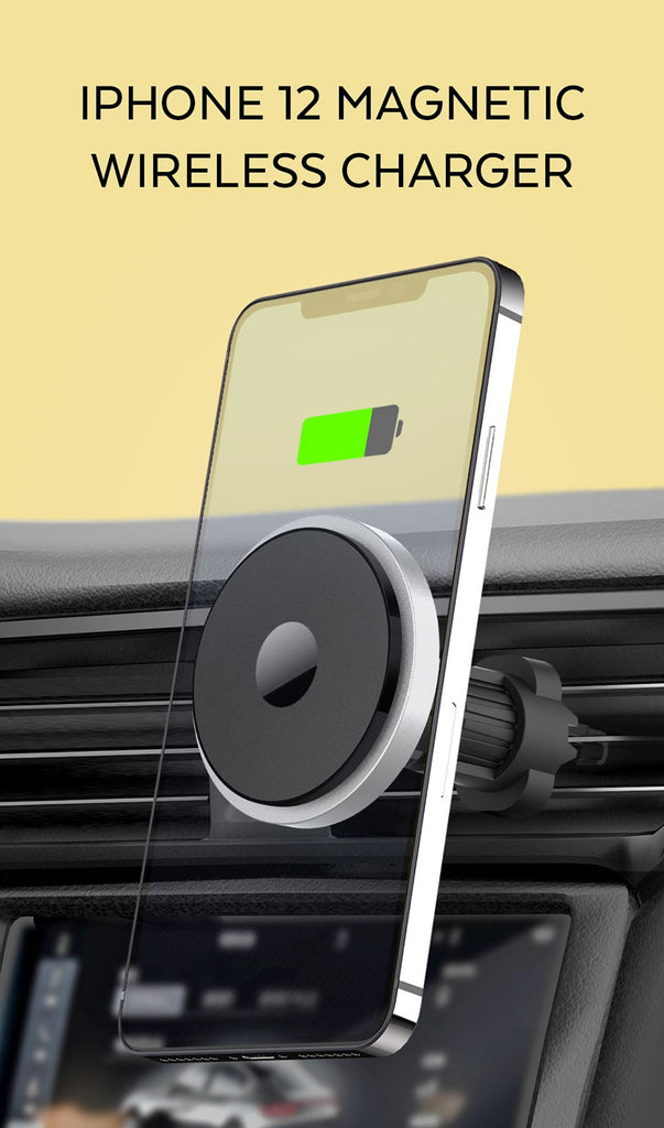 Bonola Magsafe Wireless Car Charger For iPhone12Pro Max/12Pro/12Mini/12 Qi Fast Quick Charge Mag Safe iphone USB Type C Chargers - Virtual Blue Store