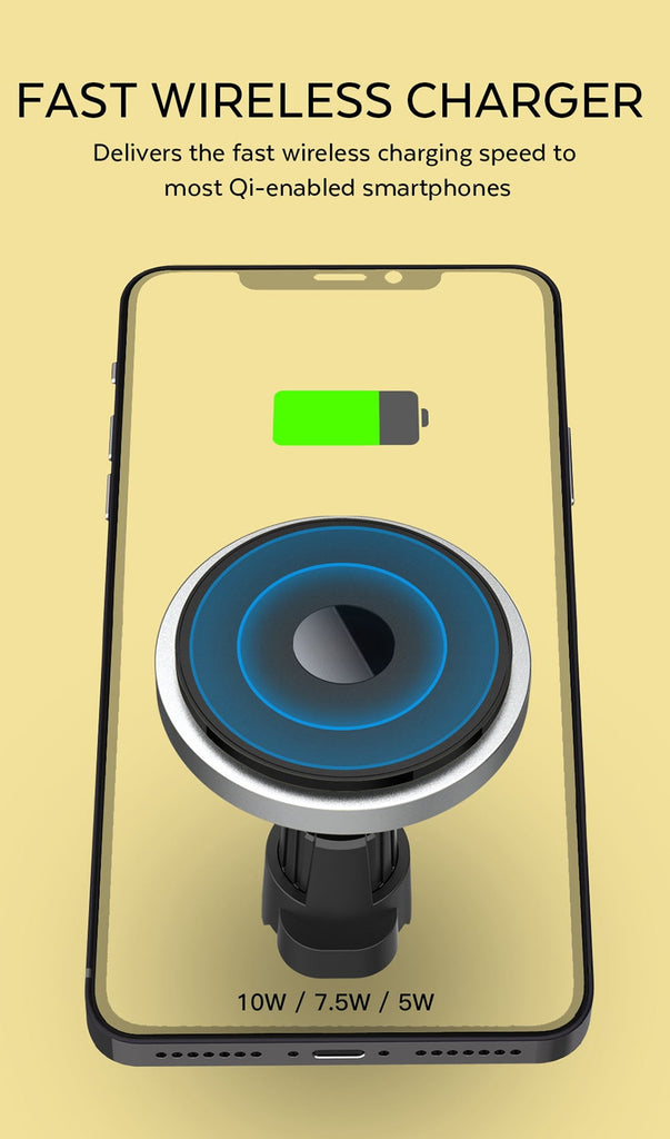 Bonola Magsafe Wireless Car Charger For iPhone12Pro Max/12Pro/12Mini/12 Qi Fast Quick Charge Mag Safe iphone USB Type C Chargers - Virtual Blue Store