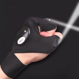 Fingerless Glove LED Flashlight Torch Outdoor Tool Fishing Camping Hiking Survival Rescue Multi Light Tool Left/Right Hand - Virtual Blue Store