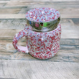 Sparkling Coffee Mug with Lid Ceramic Crystal Rhinestones Tumbler Cup Long Distance Relationship Gifts Milk Water Cups Cute - Virtual Blue Store