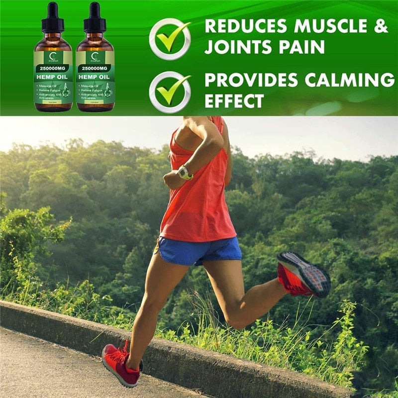 GPGP High concentration hemp seed oil Neck Pain Relief Anxiety Extract Drops Skin Oil Anti Inflammatory Better Sleep Essence - Virtual Blue Store