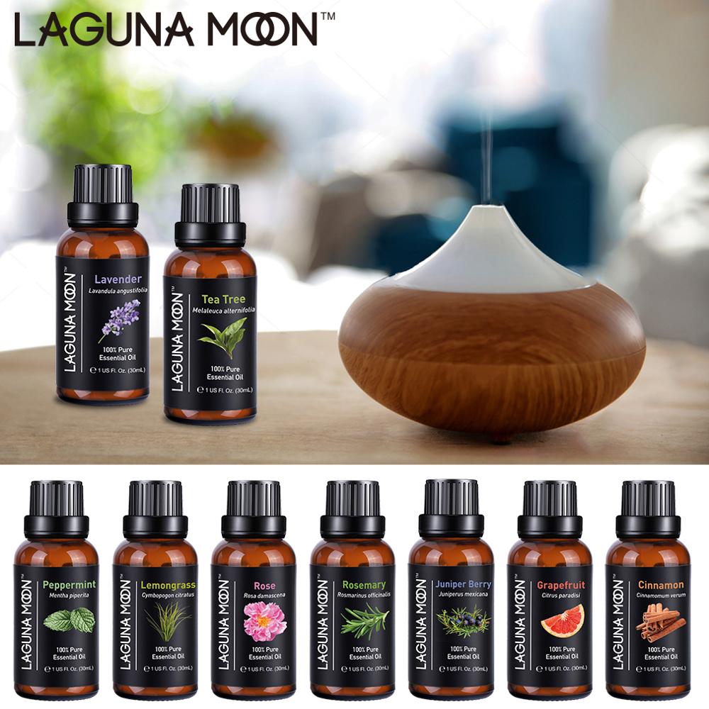 Lagunamoon 30ML 1OZ Essential Oils Massage Humidifier Tea Tree Orange Lemon Citronella Peppermint Eucalyptus Oil Essential - Virtual Blue Store