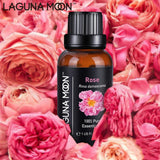 Lagunamoon 30ML Essential Oils 1OZ Rose Tea Tree Massage Humidifier Peppermint Frankincense Lavender Jasmine Oil Essential - Virtual Blue Store