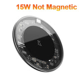 Baseus Qi Magnetic Wireless Charger For iPhone 12 Pro Max PD 15W Fast Charging For iPhone 12 mini 11 XS XR Magnetic Safe Charger - Virtual Blue Store