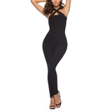 Women  Sports Yoga Set Siamese High Waist Hips Trousers Halter Top  Bandage Yoga Jumpsuit Fitness Tracksuit - Virtual Blue Store