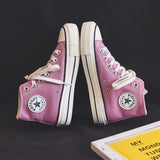 New Canvas Shoes Women Teenagers Skateboard Shoes Spring Summer Candy Color Street Sneaker All Match Outdoor Footware 35-40 - Virtual Blue Store