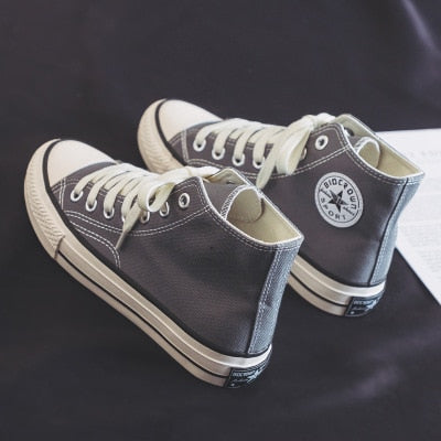 New Canvas Shoes Women Teenagers Skateboard Shoes Spring Summer Candy Color Street Sneaker All Match Outdoor Footware 35-40 - Virtual Blue Store