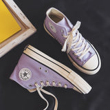 New Canvas Shoes Women Teenagers Skateboard Shoes Spring Summer Candy Color Street Sneaker All Match Outdoor Footware 35-40 - Virtual Blue Store