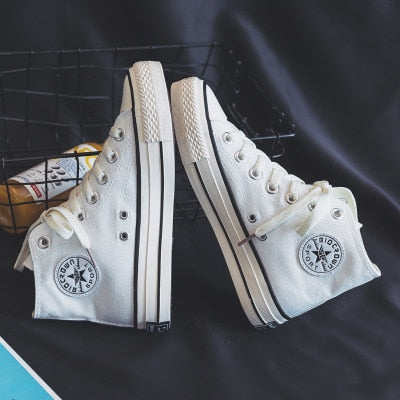 New Canvas Shoes Women Teenagers Skateboard Shoes Spring Summer Candy Color Street Sneaker All Match Outdoor Footware 35-40 - Virtual Blue Store