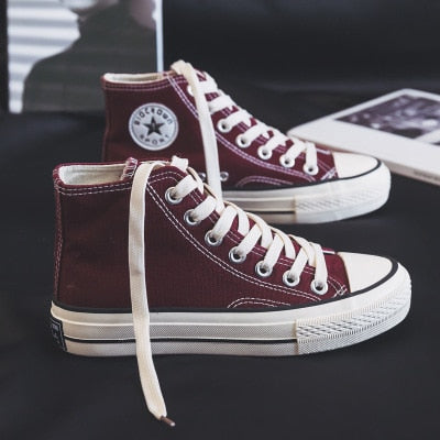 New Canvas Shoes Women Teenagers Skateboard Shoes Spring Summer Candy Color Street Sneaker All Match Outdoor Footware 35-40 - Virtual Blue Store