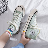 New Canvas Shoes Women Teenagers Skateboard Shoes Spring Summer Candy Color Street Sneaker All Match Outdoor Footware 35-40 - Virtual Blue Store