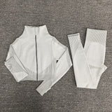 2/3PCS Seamless Women Yoga Set Workout Sportswear Gym Clothing Fitness Long Sleeve Crop Top High Waist Leggings Sports Suits - Virtual Blue Store