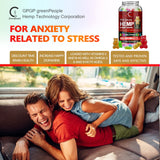 GreenPeople Bear Hemp Gummies Relieve stress & Anxiety Relief Vitamins B/E  Blend Safe and Natural Bear Fudge Office snacks - Virtual Blue Store