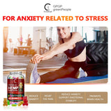 GreenPeople Bear Hemp Gummies Relieve stress & Anxiety Relief Vitamins B/E  Blend Safe and Natural Bear Fudge Office snacks - Virtual Blue Store