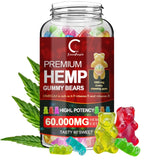 GreenPeople Bear Hemp Gummies Relieve stress & Anxiety Relief Vitamins B/E  Blend Safe and Natural Bear Fudge Office snacks - Virtual Blue Store