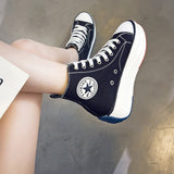 Canvas Shoes Women Fashion Trainers Women High Top Sneaker Lady Autumn Female Footwear Breathable Sneakers Platform Shoes - Virtual Blue Store
