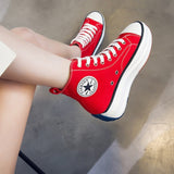 Canvas Shoes Women Fashion Trainers Women High Top Sneaker Lady Autumn Female Footwear Breathable Sneakers Platform Shoes - Virtual Blue Store