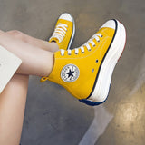 Canvas Shoes Women Fashion Trainers Women High Top Sneaker Lady Autumn Female Footwear Breathable Sneakers Platform Shoes - Virtual Blue Store