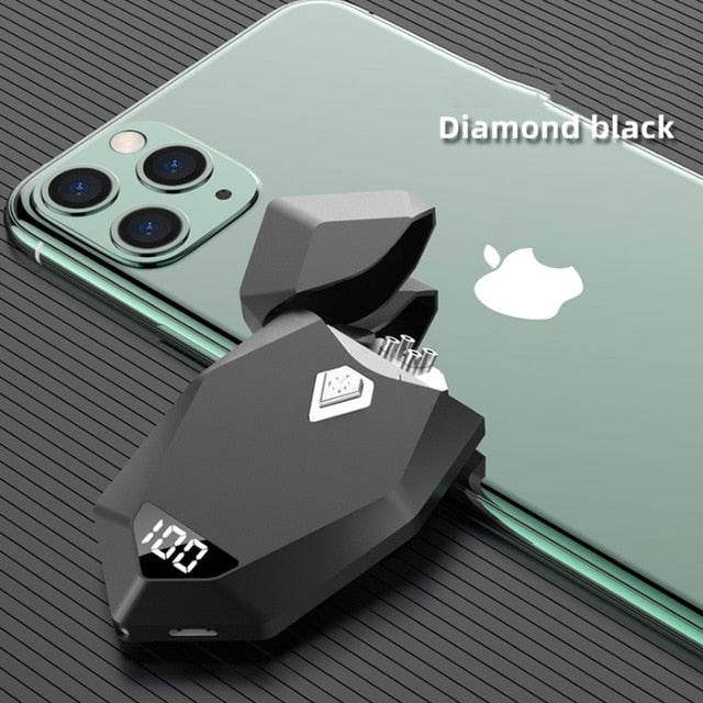 The New Diamond Rechargeable Arc Electric Lighter USB Charging Cigarette Windproof Cool Lighter Men's Gift - Virtual Blue Store