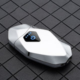 The New Diamond Rechargeable Arc Electric Lighter USB Charging Cigarette Windproof Cool Lighter Men's Gift - Virtual Blue Store