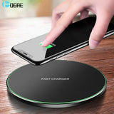 DCAE Quick Qi Wireless Charger For iPhone 12 11 Pro 8 X XR XS Max 30W Fast Charging for Samsung S20 S10 S9 Type C USB Charge Pad