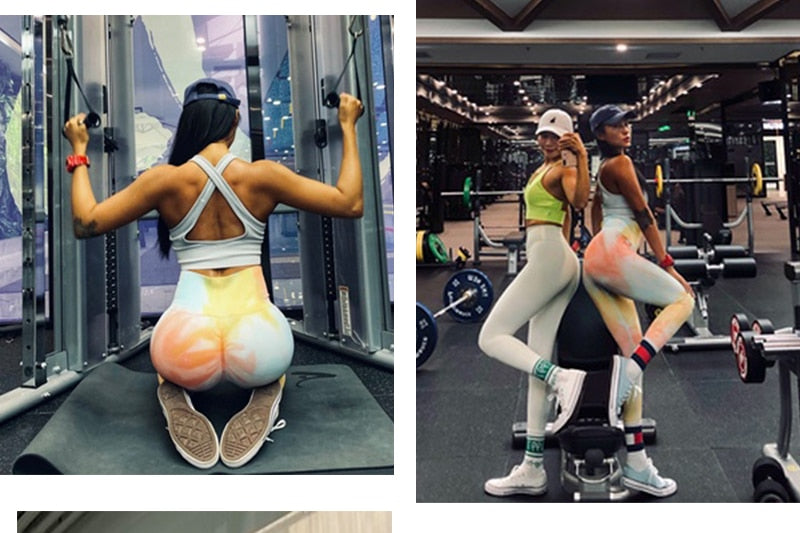 NEW Dyeing Seamless yoga set gym fitness clothing sportswear high waist gym leggings suit sports bra sports suits yoga top 2021 - Virtual Blue Store