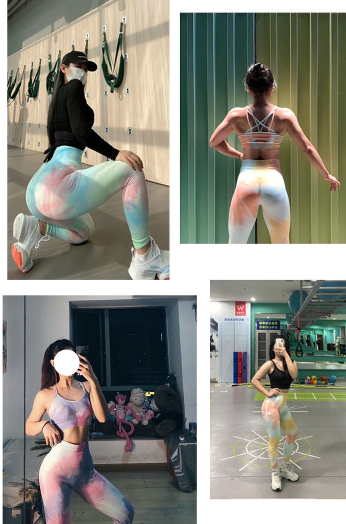 NEW Dyeing Seamless yoga set gym fitness clothing sportswear high waist gym leggings suit sports bra sports suits yoga top 2021 - Virtual Blue Store