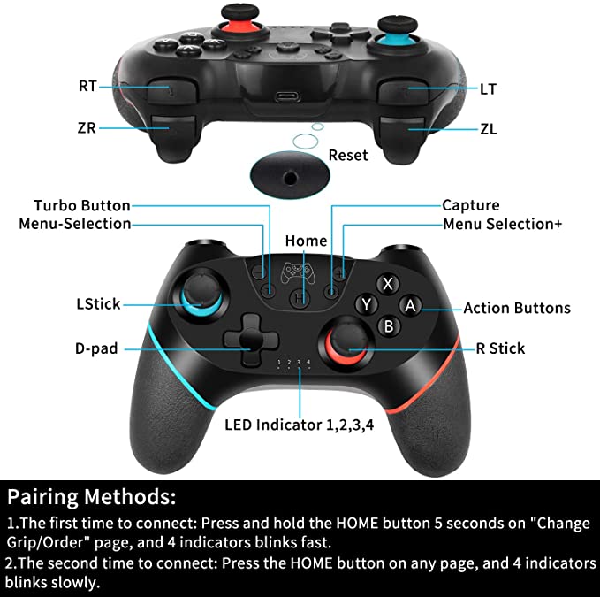 Wireless Joystick for NS Switch Pro Controller Switch Remote Gamepad Joystick Regemoudal Wireless Controller Nintendo Switch