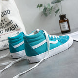 Mid High Black Shoes Men and Women Unisex High Top Grey Classic Sneakers Skateboarding Shoes - Virtual Blue Store