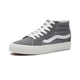 Mid High Black Shoes Men and Women Unisex High Top Grey Classic Sneakers Skateboarding Shoes - Virtual Blue Store