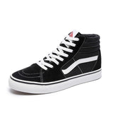 Mid High Black Shoes Men and Women Unisex High Top Grey Classic Sneakers Skateboarding Shoes - Virtual Blue Store