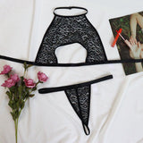 Women's 2pcs Sexy Erotic Lingerie Underwear set Mesh European Clothing 2020 American Apparel Leopard Print Hollow Out G-String - Virtual Blue Store