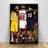 Kobe Bryant LeBron James Basketball Star Canvas Painting Scandinavian Cuadros Wall Art Pictures Prints Posters for Living Room