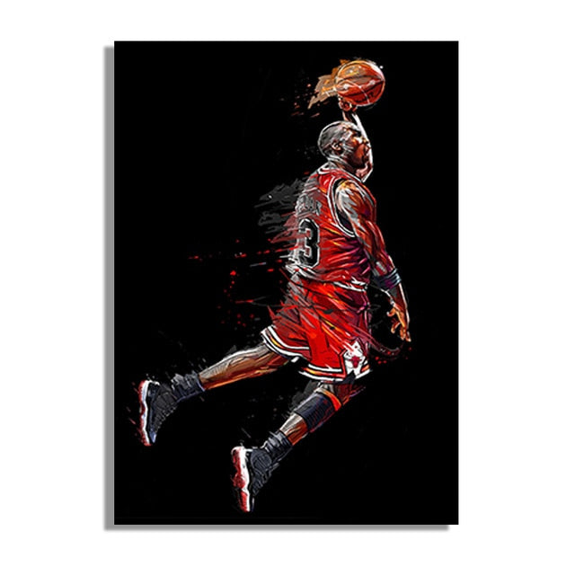 Kobe Bryant LeBron James Basketball Star Canvas Painting Scandinavian Cuadros Wall Art Pictures Prints Posters for Living Room - Virtual Blue Store